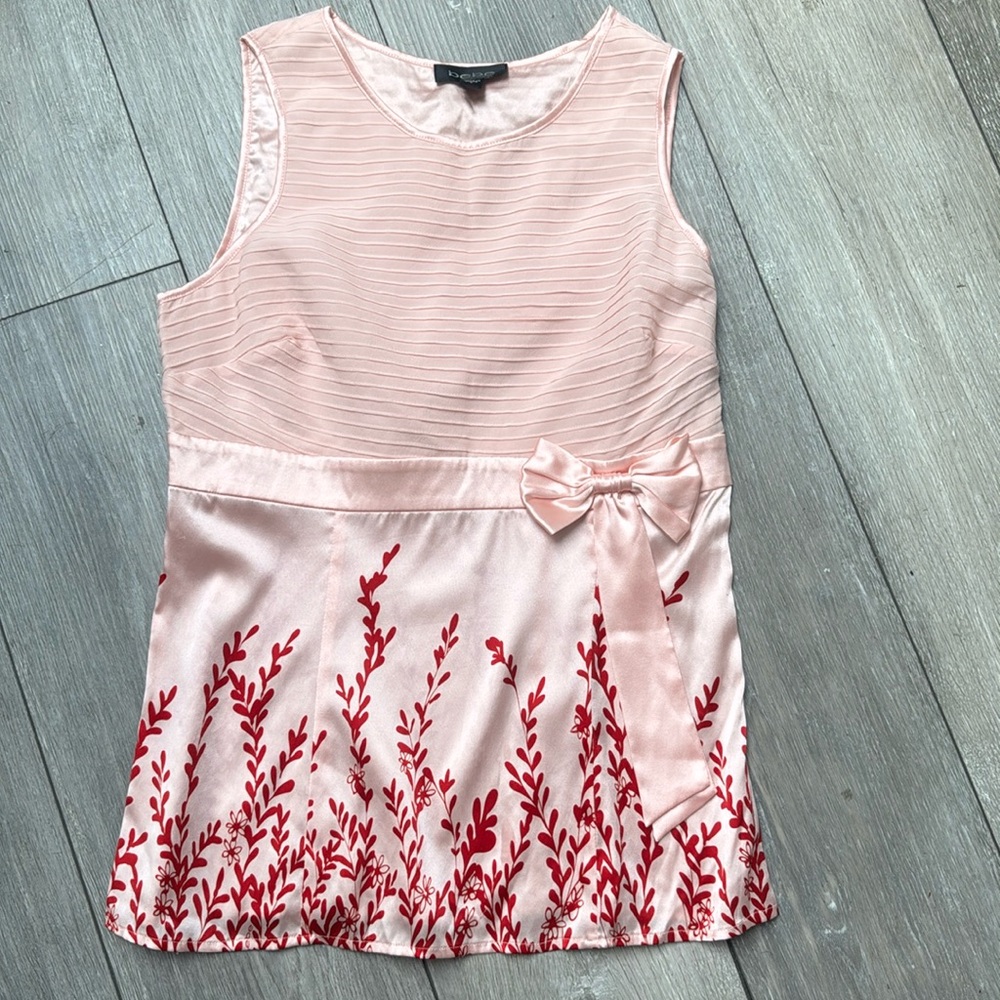 Bebe Silk Ribbon Printed Top